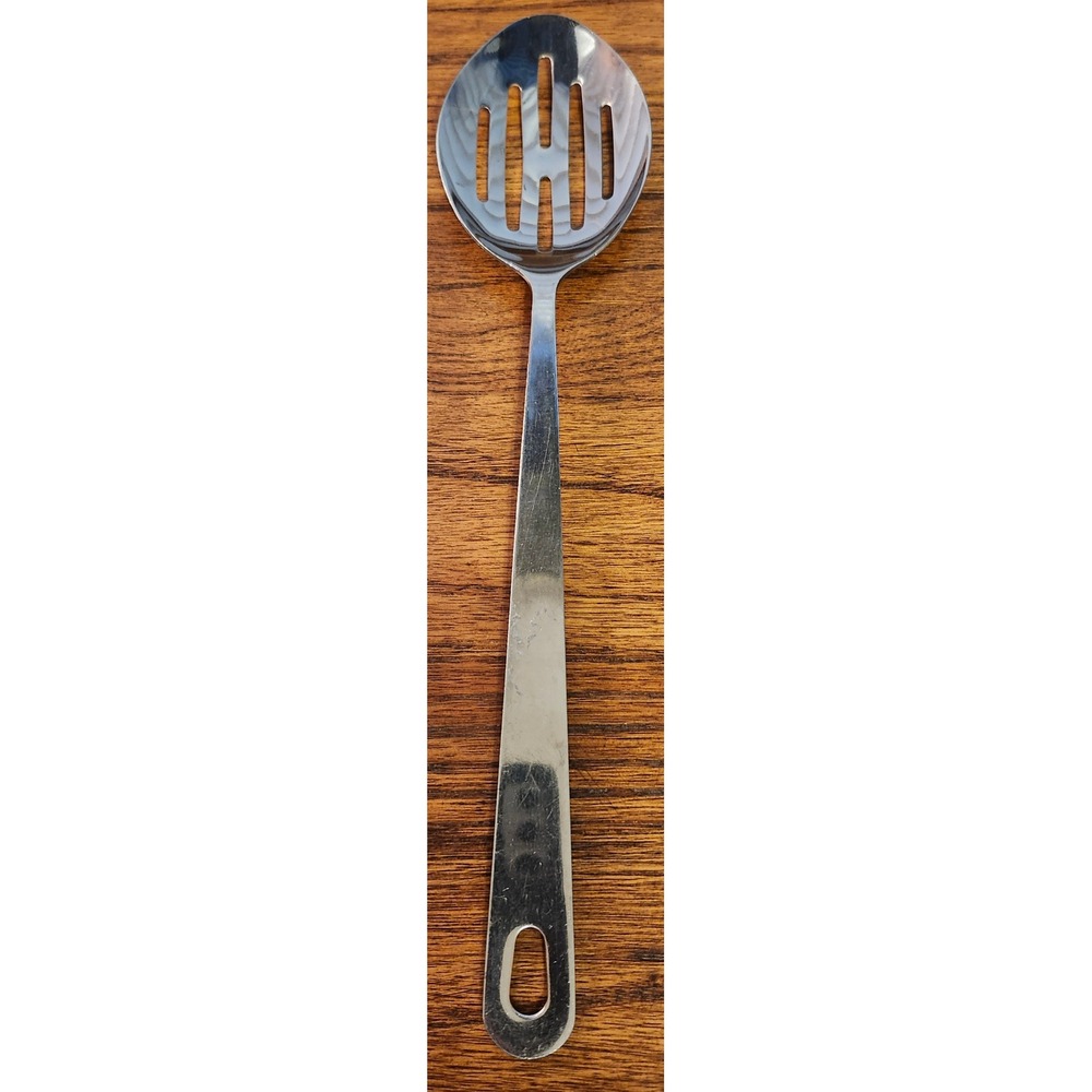 Wolfgang Puck Cafe Collection Slotted Spoon Stainless Steel Kitchen Utensil 12"